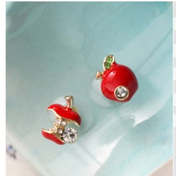 Apple Stud Diamond Earrings - Picture 2 of 4